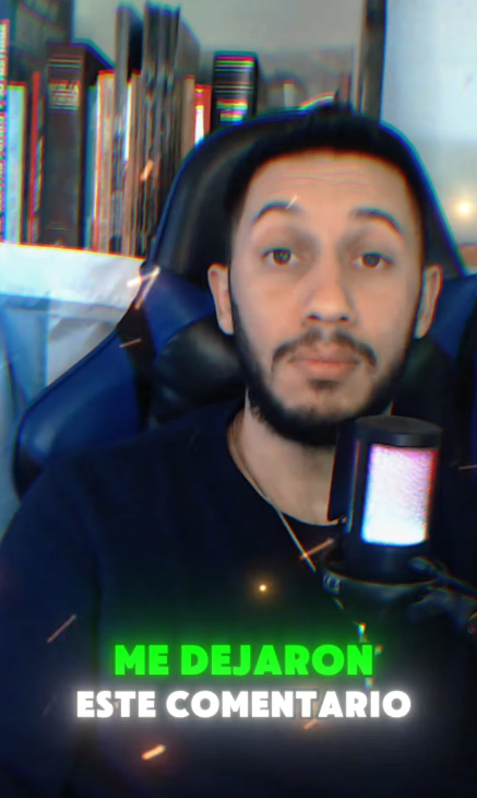 Gonzalo frente a la cámara respondiendo un comentario