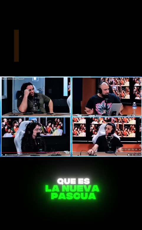 Captura de una transmisión de Gonzalo junto a otros tres participantes
